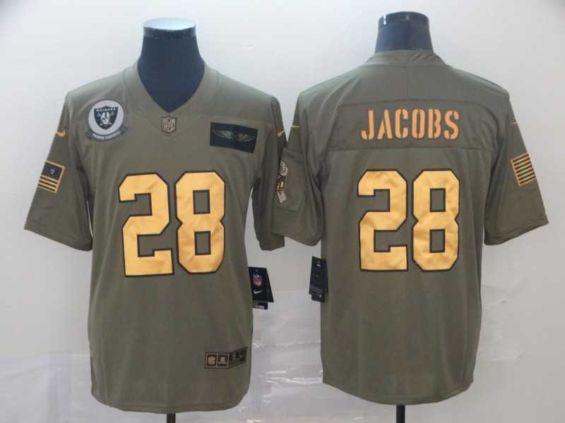 Nike Raiders 28 Josh Jacobs 2019 Olive Gold Salute To Service Limited Jersey,We sell and wholesale Nike Raiders 28 Josh Jacobs 2019 Olive Gold Salute To Service Limited Jersey on line form chian!